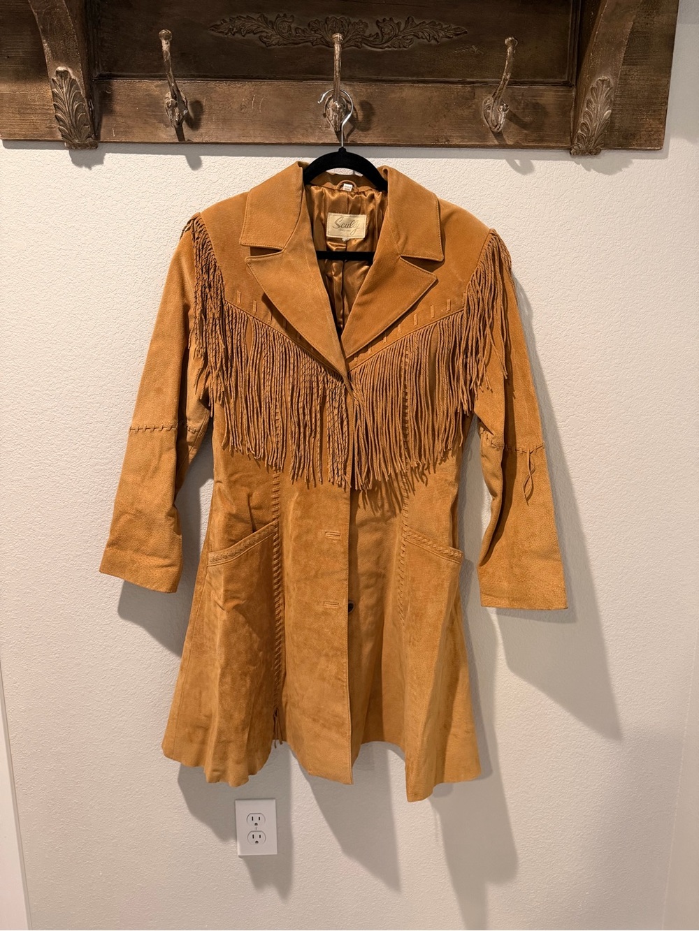 Scully Tan Suede Fringe Leather Jacket